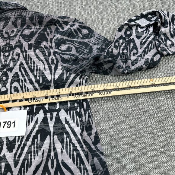 Soma Cardigan Womens Medium Waterfall Front‎ Black Grey Luxuriously Soft Boho - Picture 6 of 8